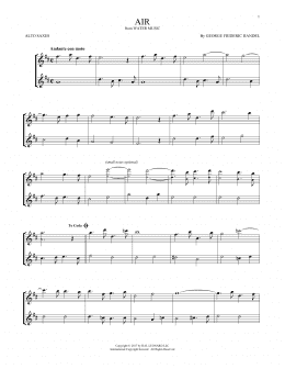 page one of Air (Alto Sax Duet)