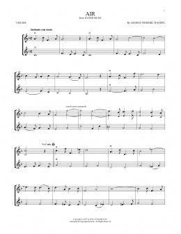 page one of Air (Violin Duet)