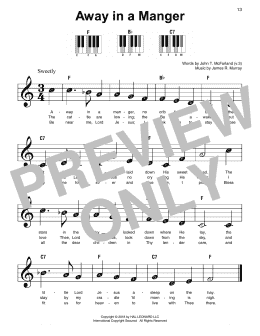 page one of Away In A Manger (Super Easy Piano)