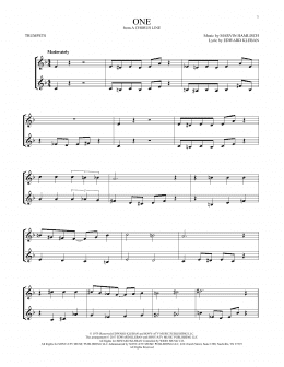 page one of One (Trumpet Duet)