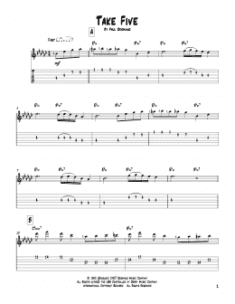 page one of Take Five (Solo Guitar)