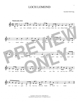 page one of Loch Lomond (Ocarina)