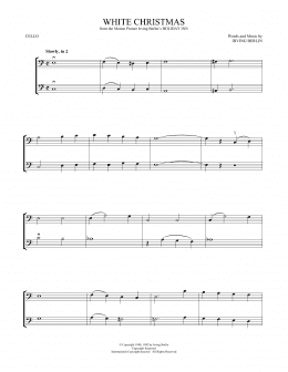 page one of White Christmas (Cello Duet)