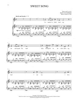 page one of Sweet Song (Piano & Vocal)