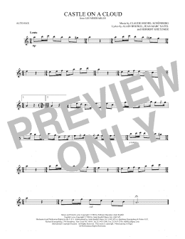 page one of Castle On A Cloud (Alto Sax Solo)