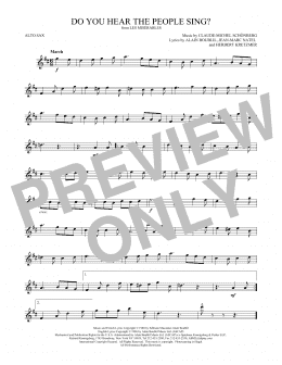 page one of Do You Hear The People Sing? (Alto Sax Solo)