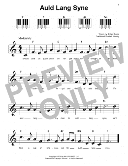 page one of Auld Lang Syne (Super Easy Piano)