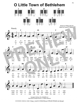 page one of O Little Town Of Bethlehem (Super Easy Piano)