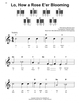 page one of Lo, How A Rose E'er Blooming (Super Easy Piano)