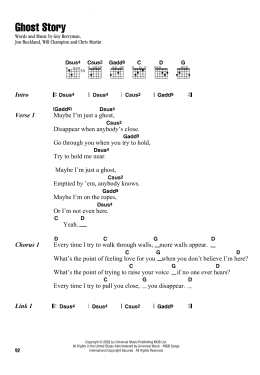 page one of Ghost Story (Guitar Chords/Lyrics)