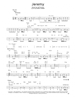 page one of Jeremy (Easy Bass Tab)