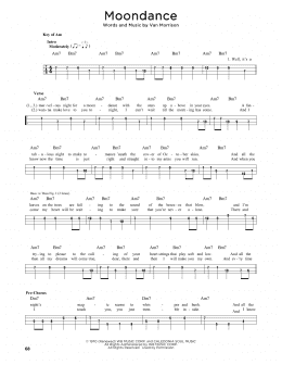 page one of Moondance (Easy Bass Tab)