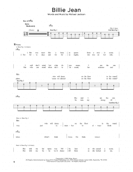 page one of Billie Jean (Easy Bass Tab)