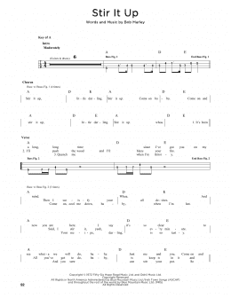 page one of Stir It Up (Easy Bass Tab)