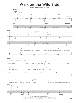 page one of Walk On The Wild Side (Easy Bass Tab)