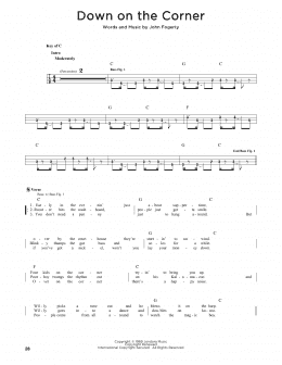 page one of Down On The Corner (Easy Bass Tab)