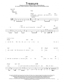 page one of Treasure (Easy Bass Tab)