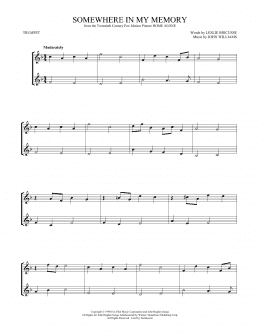 page one of Somewhere In My Memory (Trumpet Duet)