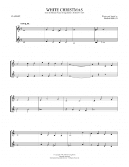 page one of White Christmas (Clarinet Duet)