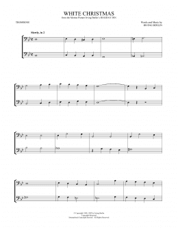 page one of White Christmas (Trombone Duet)