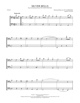 page one of Silver Bells (Cello Duet)