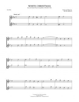 page one of White Christmas (Flute Duet)