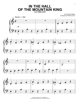 page one of In The Hall Of The Mountain King (arr. Phillip Keveren) (Big Note Piano)