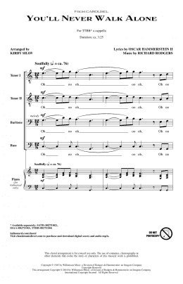 page one of You'll Never Walk Alone (from Carousel) (arr. Kirby Shaw) (TTBB Choir)