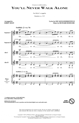 page one of You'll Never Walk Alone (SSA Choir)