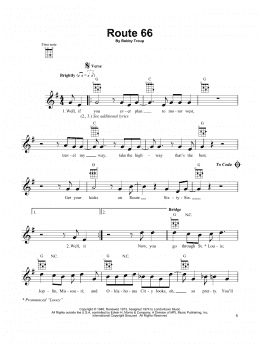 page one of Route 66 (Ukulele)