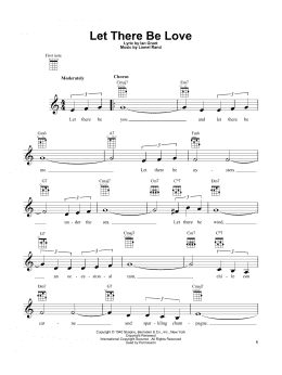 page one of Let There Be Love (Ukulele)