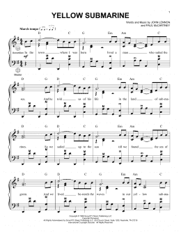 page one of Yellow Submarine (Accordion)