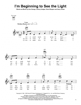 page one of I'm Beginning To See The Light (Ukulele)