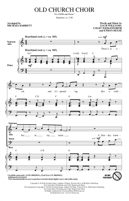 page one of Old Church Choir (arr. Michael Barrett) (SATB Choir)