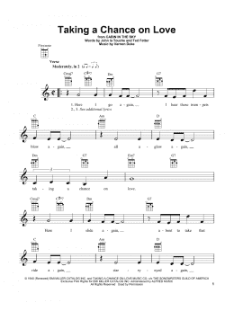 page one of Taking A Chance On Love (Ukulele)