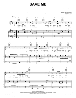 page one of Save Me (Piano, Vocal & Guitar Chords (Right-Hand Melody))