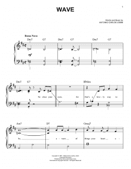 page one of Wave (Easy Piano)