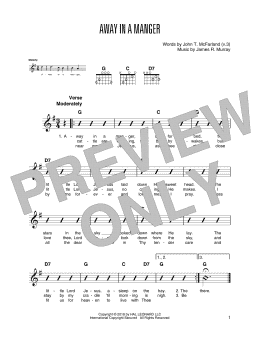 page one of Away In A Manger (Solo Guitar)