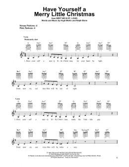 page one of Have Yourself A Merry Little Christmas (Easy Guitar)