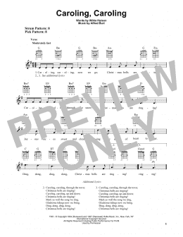 page one of Caroling, Caroling (Easy Guitar)