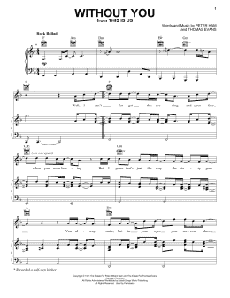 page one of Without You (Piano, Vocal & Guitar Chords (Right-Hand Melody))