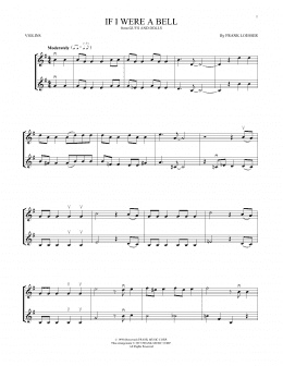 page one of If I Were A Bell (Violin Duet)