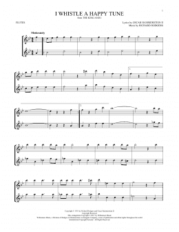 page one of I Whistle A Happy Tune (Flute Duet)