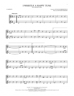 page one of I Whistle A Happy Tune (Clarinet Duet)