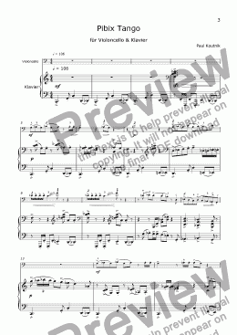 page one of Pibix Tango (Vc+Pno)