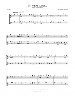 page one of If I Were A Bell (Flute Duet)