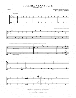 page one of I Whistle A Happy Tune (Violin Duet)