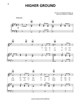 page one of Higher Ground (Piano, Vocal & Guitar Chords (Right-Hand Melody))