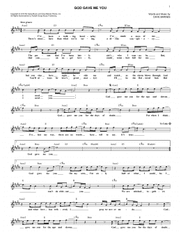 page one of God Gave Me You (Lead Sheet / Fake Book)