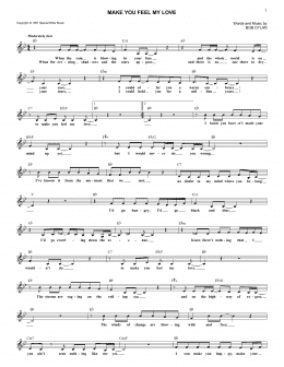 page one of Make You Feel My Love (Lead Sheet / Fake Book)